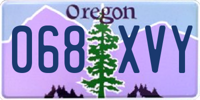 OR license plate 068XVY