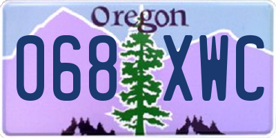OR license plate 068XWC