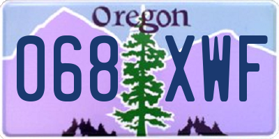 OR license plate 068XWF