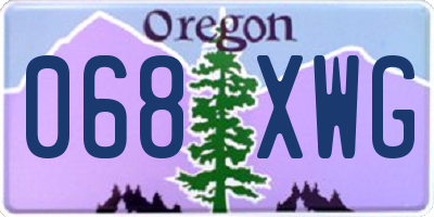 OR license plate 068XWG