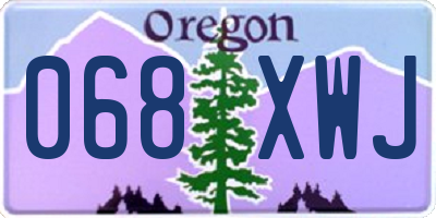 OR license plate 068XWJ
