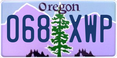 OR license plate 068XWP