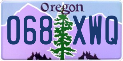 OR license plate 068XWQ