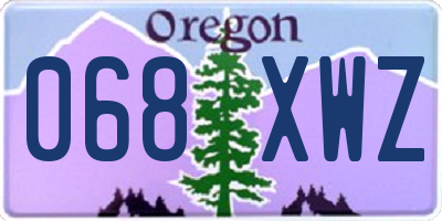 OR license plate 068XWZ