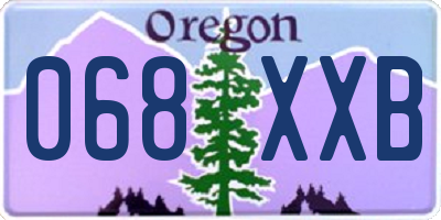 OR license plate 068XXB