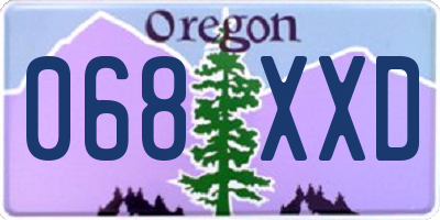 OR license plate 068XXD