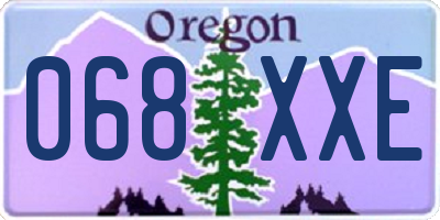 OR license plate 068XXE