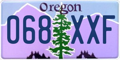 OR license plate 068XXF
