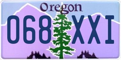 OR license plate 068XXI