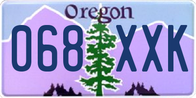 OR license plate 068XXK