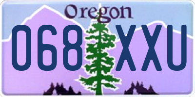 OR license plate 068XXU