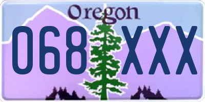 OR license plate 068XXX