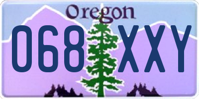 OR license plate 068XXY