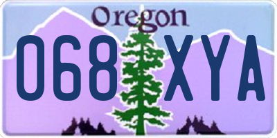OR license plate 068XYA