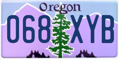 OR license plate 068XYB