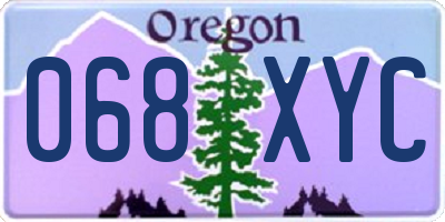 OR license plate 068XYC