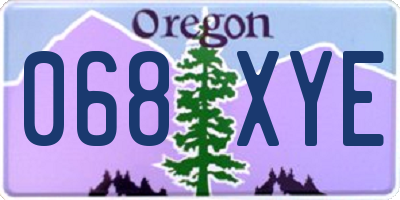 OR license plate 068XYE