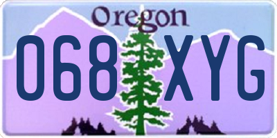 OR license plate 068XYG