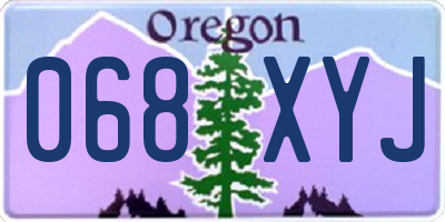 OR license plate 068XYJ