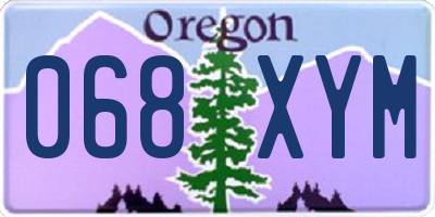 OR license plate 068XYM