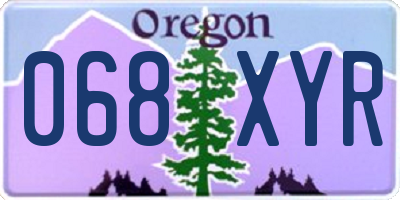 OR license plate 068XYR