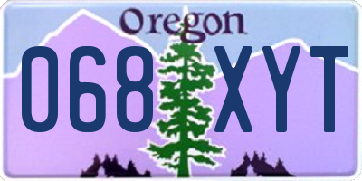 OR license plate 068XYT
