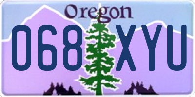 OR license plate 068XYU