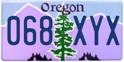OR license plate 068XYX