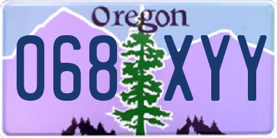 OR license plate 068XYY
