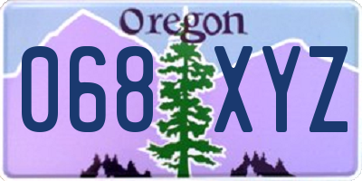 OR license plate 068XYZ