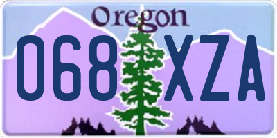OR license plate 068XZA