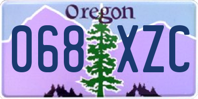 OR license plate 068XZC