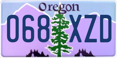 OR license plate 068XZD