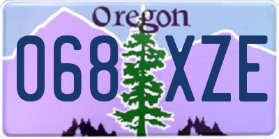 OR license plate 068XZE