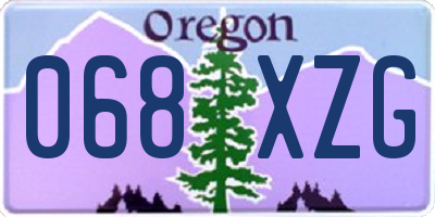 OR license plate 068XZG