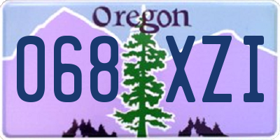 OR license plate 068XZI