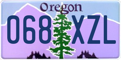 OR license plate 068XZL