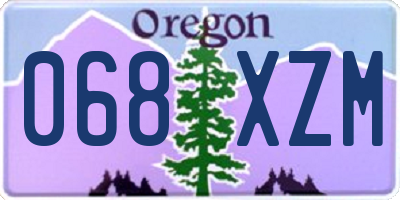 OR license plate 068XZM