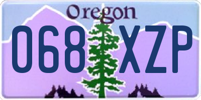 OR license plate 068XZP