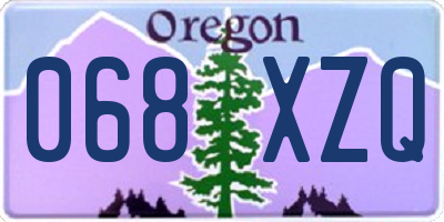 OR license plate 068XZQ