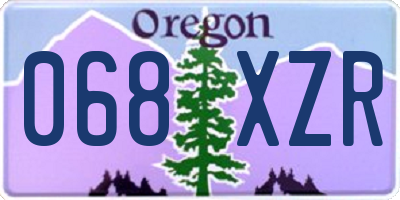 OR license plate 068XZR