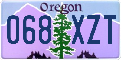 OR license plate 068XZT