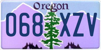 OR license plate 068XZV