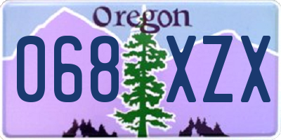OR license plate 068XZX