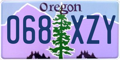 OR license plate 068XZY