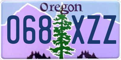 OR license plate 068XZZ