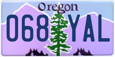 OR license plate 068YAL