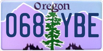 OR license plate 068YBE