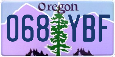 OR license plate 068YBF