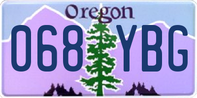 OR license plate 068YBG